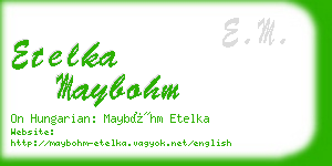etelka maybohm business card